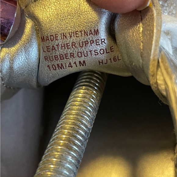 Michael Kors sz10 Allie Trainers White, Silver & Pink Lace-Up Sneakers - Picture 10 of 10